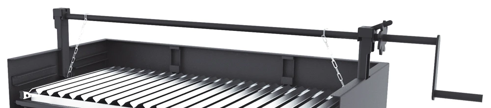 Barbacoa De Carbón Y Leña 80 Cm Con Elevador - Imagen 2