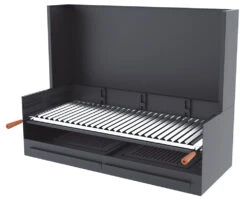 Barbacoa Carbón Y Leña 100 Cm Con Paravaientos