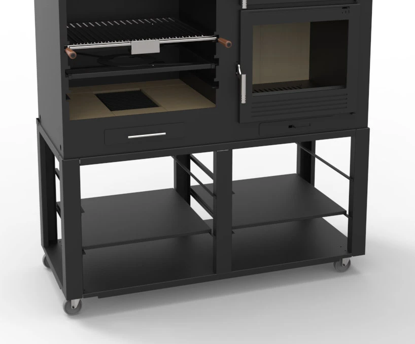 Barbacoa Argentina 140 Cm. Con Horno Y Estantes - Imagen 2