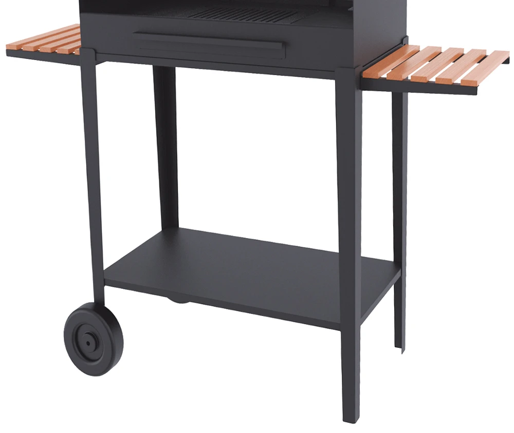 Barbacoa Carbón Y Leña 60 Cm Con Chimenea Y Carro - Imagen 2