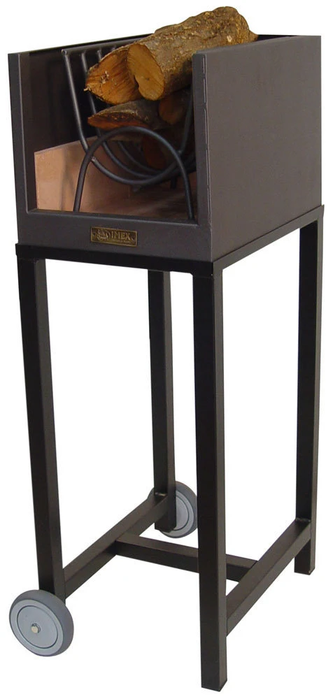 Leñero Con Carro Para Barbacoa Argentina - Imagen 2