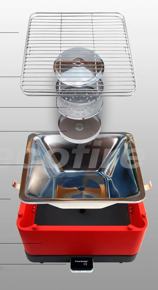 Barbacoa Portatil Sin Humo Teide Blanco - Imagen 5