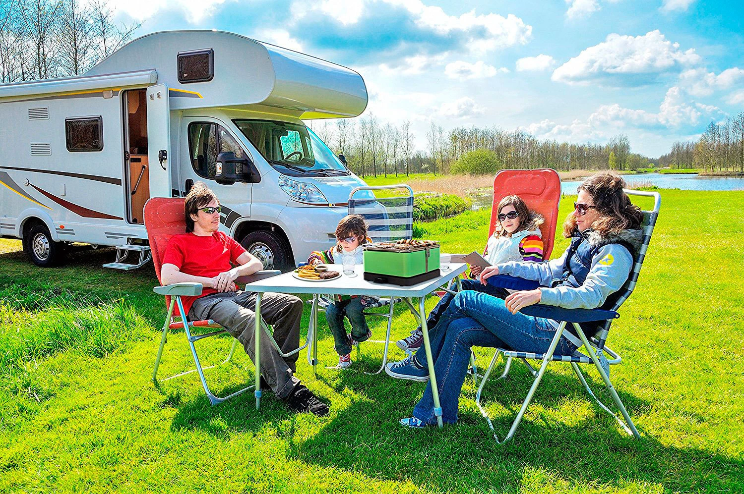 Barbacoa Portatil Sin Humo Teide Verde - Imagen 10
