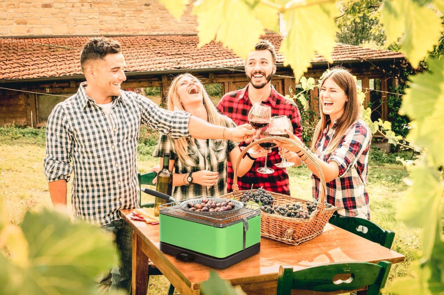 Barbacoa Portatil Sin Humo Teide Verde - Imagen 11