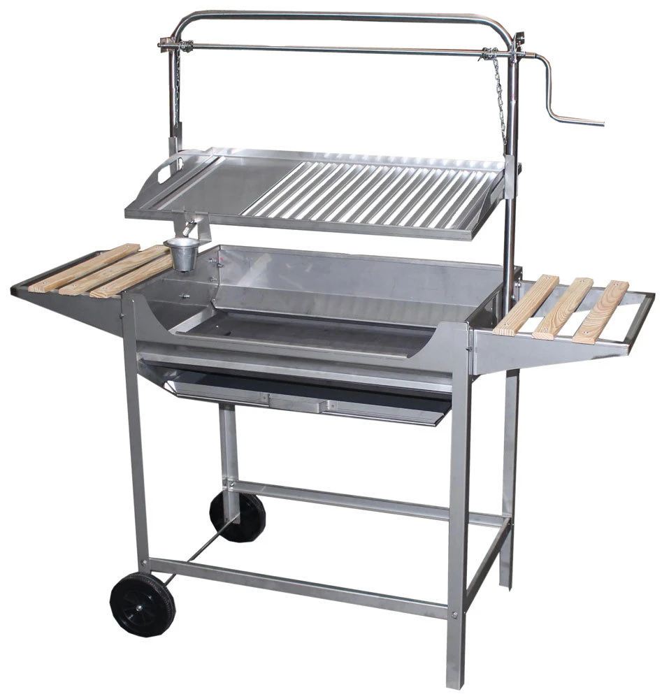 IMEX Barbacoa Todo Acero Inoxidable Con Elevador Deluxe II