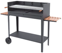 Barbacoa De Carbón Y Leña 100 Cm Con Carro