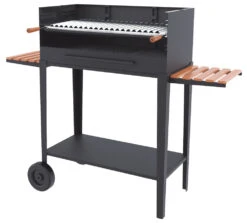 Barbacoa De Carbón Y Leña 80 Cm Con Carro