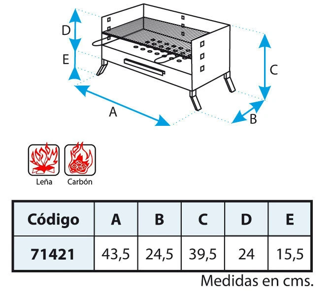 IMEX Barbacoa De Mesa Con Parrilla Cincada V - Imagen 3