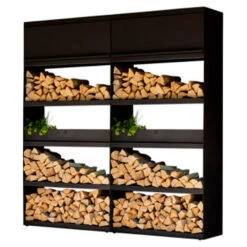 Estantería Leña Negro Ofyr 200 Cm