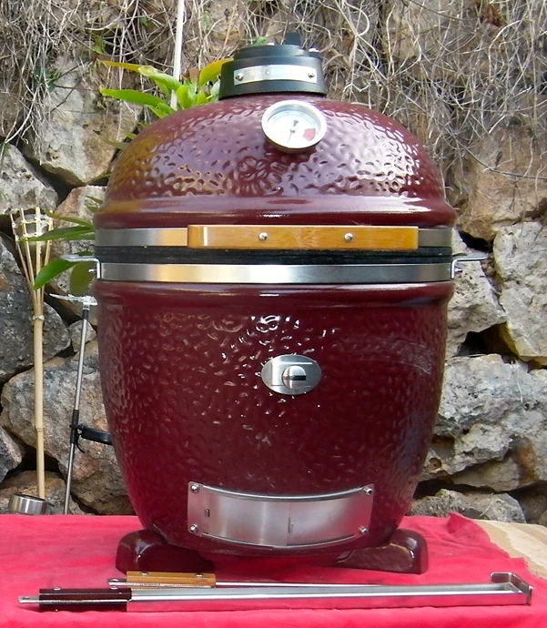 Kamado Monolith Junior Pro Series 2.0 Burdeos - Imagen 2