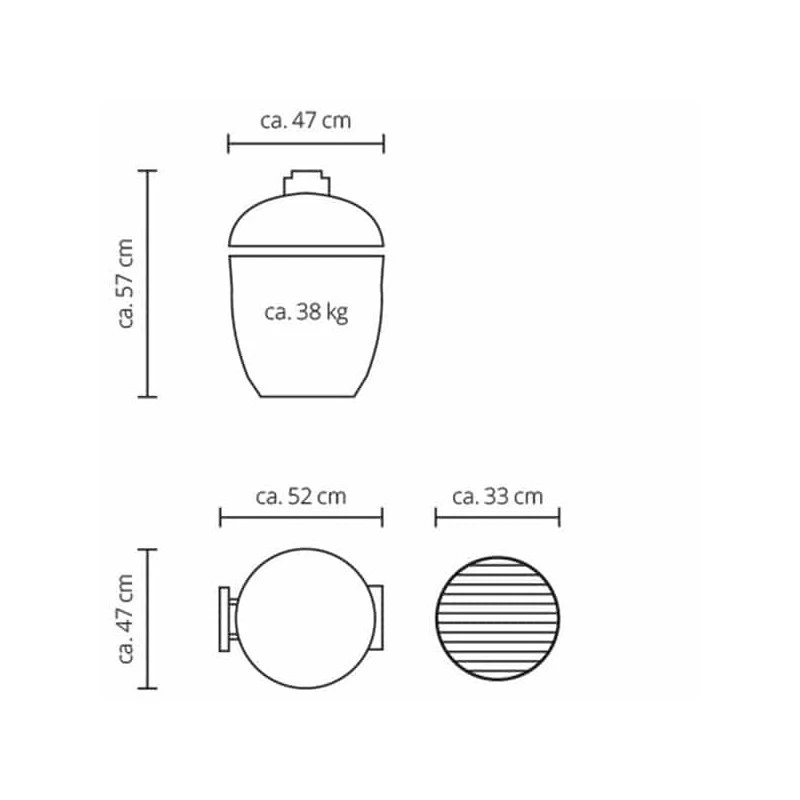 Kamado Monolith Junior Pro Series 2.0 Burdeos - Imagen 13