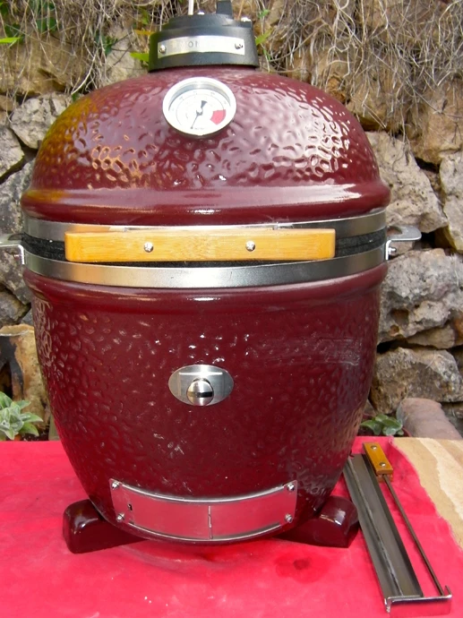 Kamado Monolith Junior Pro Series 2.0 Burdeos - Imagen 4