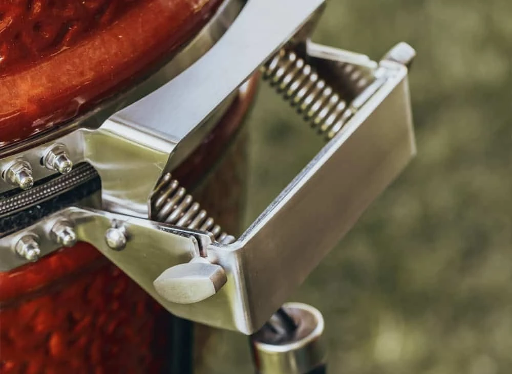 Kamado Monolith Junior Pro Series 2.0 Burdeos Con Pies - Imagen 7