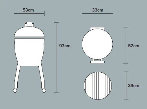Kamado Monolith Junior Pro Series 2.0 Burdeos Con Pies - Imagen 11